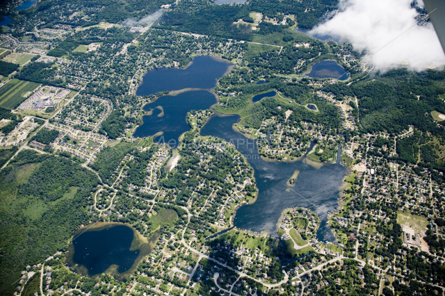 North & South Commerce Lakes in Oakland County, Michigan
